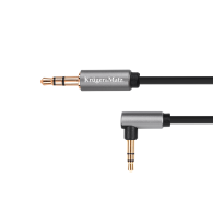 Kabel jack 3.5 wtyk kątowy stereo - 3.5 wtyk stereo 1.8m  Kruger&Matz Basic