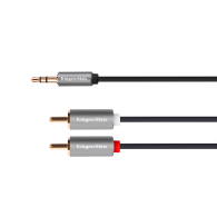 Kabel jack 3.5 wtyk stereo - 2RCA 5m Kruger&Matz Basic
