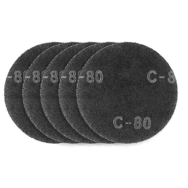 Slipnät för gips med kardborre 180 mm, K80, 5 st för slipmaskin 59G263.
