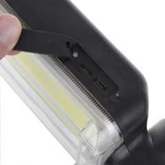 Arbetslampa med magnetiskt fäste COB Maclean, 2x1200mAh, 700lm, USB Typ-C/Micro USB, MCE307 | HandlaSmidigt.se