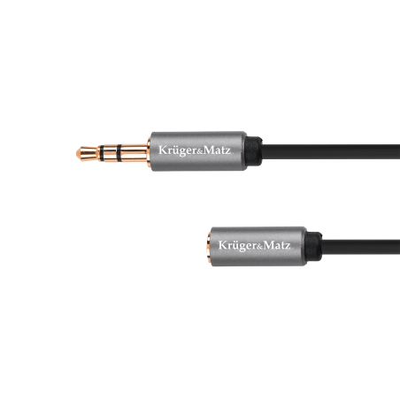 Kabel jack 3,5 mm hane till 3,5 mm hona stereo 1,8 m Kruger&Matz Basic