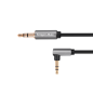Kabel jack 3,5 mm stereokontakt - 3,5 mm vinklad stereokontakt 1m Kruger&Matz Basic