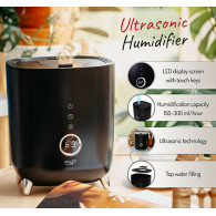 AD 7972 svart Ultraljudsfuktare med LED-ljus