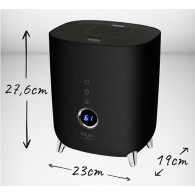 AD 7972 svart Ultraljudsfuktare med LED-ljus