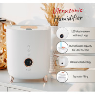 AD 7972 vit Luftfuktare med ultraljud och LED-ljus
