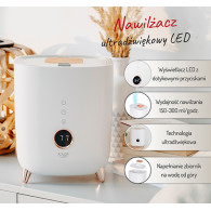 AD 7972 vit Luftfuktare med ultraljud och LED-ljus