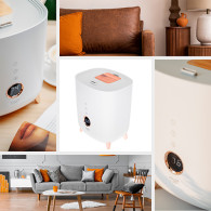 AD 7972 vit Luftfuktare med ultraljud och LED-ljus