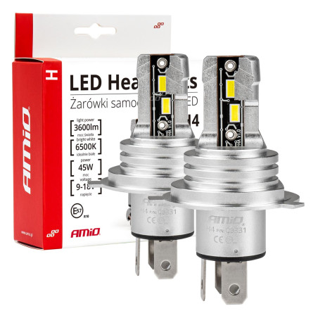 Bil-LED-lampor i H-mini H4/H19-serien 6500k Canbus AMIO-03331