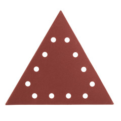 Slipande papper på kardborre K180, triangulärt med 12 hål, 5 stycken till slipmaskin 59G264.