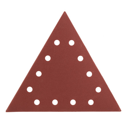 Slipande papper på kardborre K180, triangulärt med 12 hål, 5 stycken till slipmaskin 59G264.