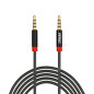 Kabel aux mini jack 3,5mm skärmad 200cm amio-03270