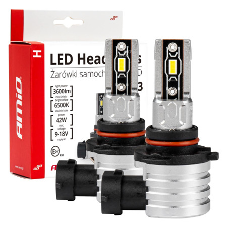 Bil-LED-lampor serie H-mini HB3 9005/HIR1 9011/H10 6500K Canbus AMIO-03334