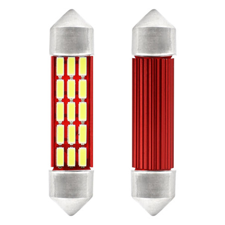 LED-lampor Canbus 4014 20 SMD festoon C5W C10W C3W 41mm vit 12V 24V amio-01634
