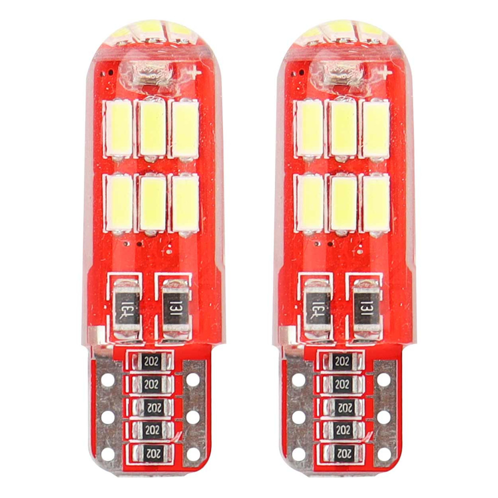 Żarówki led canbus 15smd 4014 t10e w5w silca white 12v amio-01443