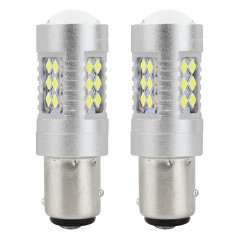 LED-lampor canbus 3030 24smd 1157 bay15d p21/5w vit 12v 24v amio-01438