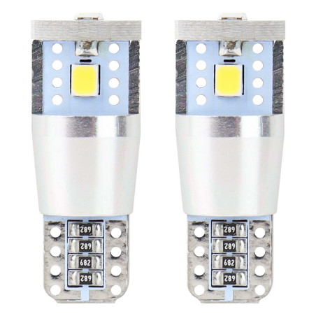 LED-lampor canbus 3smd 2835 t10e w5w alu vit 12v 24v amio-01637