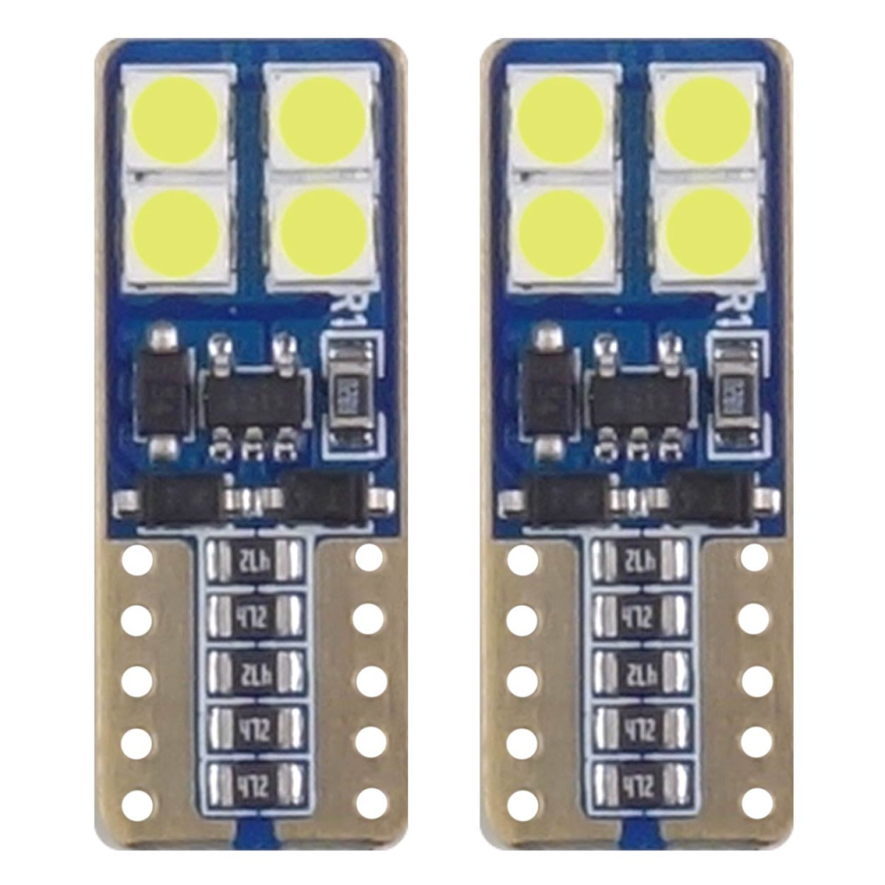 LED-lampor canbus 8smd 2835 t10e w5w vit 12v 24v amio-01635