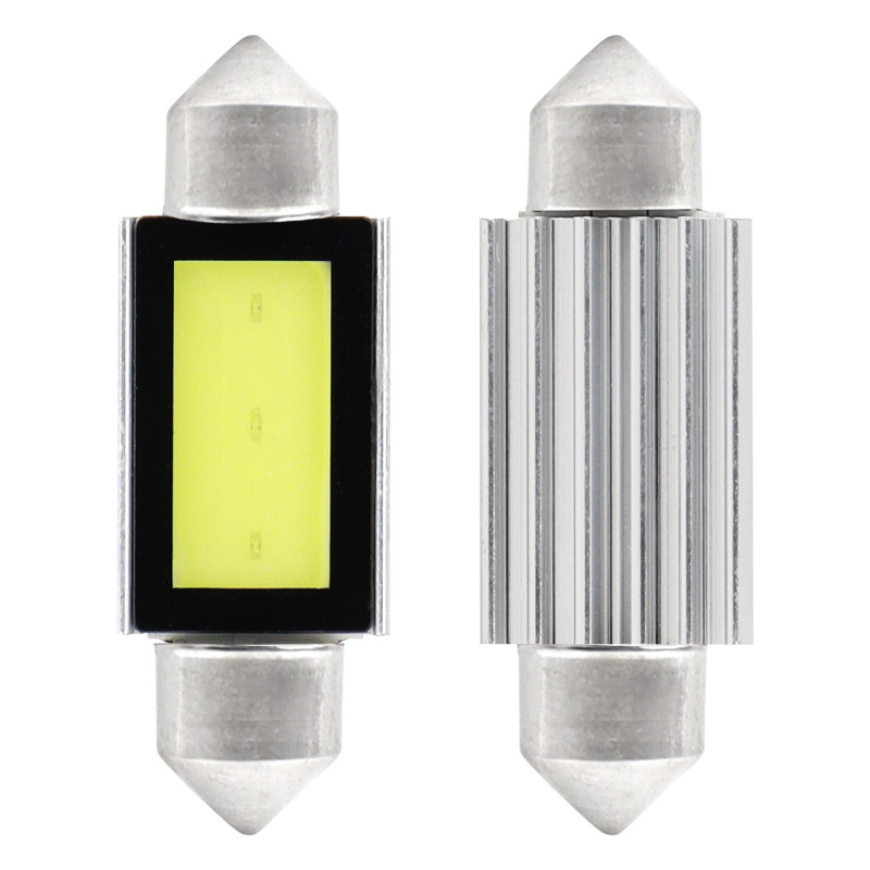 LED-lampor canbus cob3 festoon c5w c10w c3w 39mm vit 12v