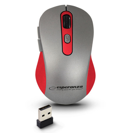 EM131R Esperanza trådlös mus 2,4 GHz 6D optisk USB Adara röd | HandlaSmidigt.se
