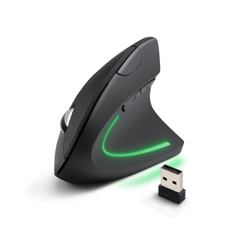 EM133 Esperanza vertikal trådlös mus 2,4 GHz 6D optisk USB Corvus
