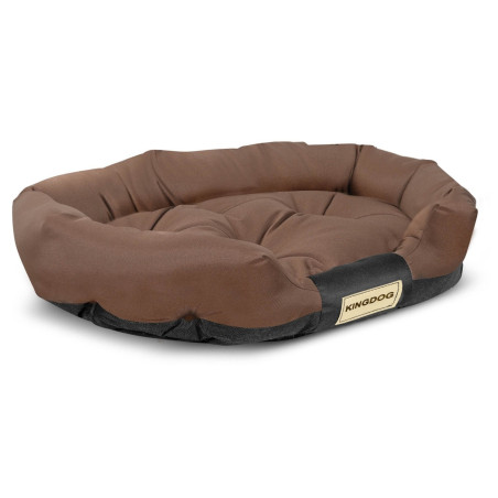 Säng hundbur oval 100 x 75 cm brun Prestige | HandlaSmidigt.se