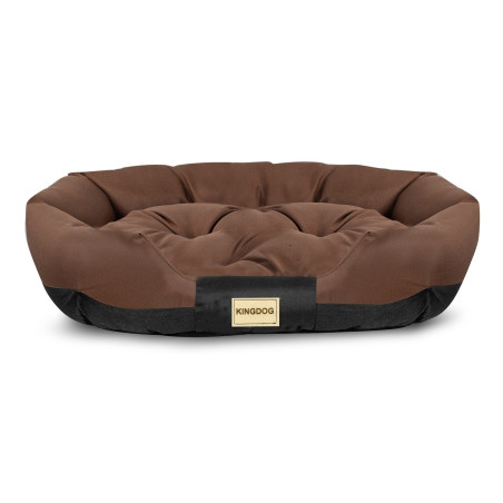 Säng hundbur oval 100 x 75 cm brun Prestige