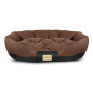 Säng hundbur oval 115 x 95 cm brun Prestige