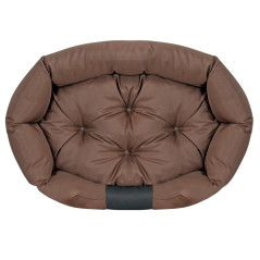 Säng hundbur oval 115 x 95 cm brun Prestige | HandlaSmidigt.se