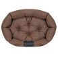 Säng hundbur oval 115 x 95 cm brun Prestige