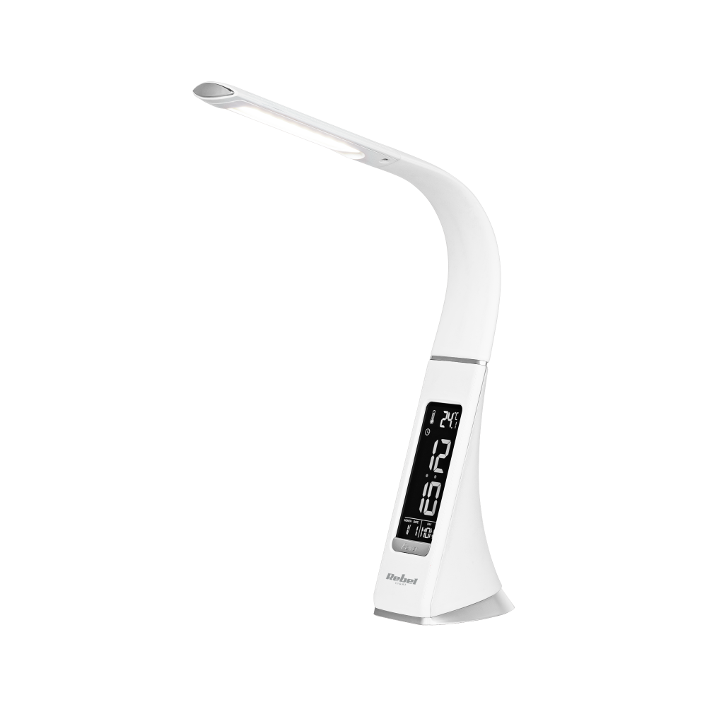 Lampa REBEL LED för skrivbordet (klocka, datum, temperatur) Lampa REBEL LED för skrivbordet (klocka, datum, temperatur)