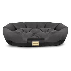 Säng hundbur oval 115 x 95 cm svart Prestige