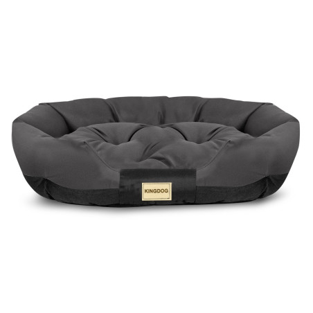 Säng hundbur oval 115 x 95 cm svart Prestige