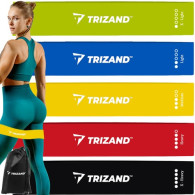 Set med gummiband för träning - 5 st Trizand 21955