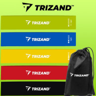 Set med gummiband för träning - 5 st Trizand 21955