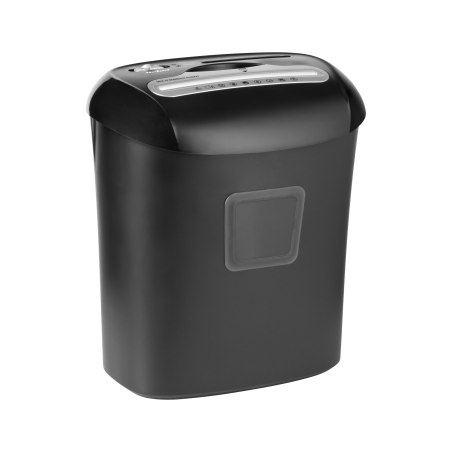 Dokumentförstörare REBEL för papper, kort, CD med en korg på 21 liter.