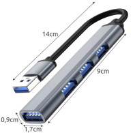 USB-hubb - 4 portar 3.0 + 2.0 Izoxis 21940
