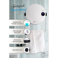 CR 7747 Badrumsradiator med LCD