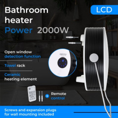 CR 7747 Badrumsradiator med LCD