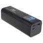 Mobilbatteri Power Bank Maclean, 24600mAh, Power Delivery (PD) 140W, Snabbladdning, 88,56Wh, 2x Typ-C, USB, MCE335