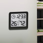 Termometer/fuktighetsmätare med klockfunktion, GreenBlue, svart, GB384B