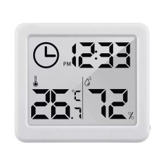 Termometer/fuktighetsmätare med klockfunktion, GreenBlue, vit, GB384W | HandlaSmidigt.se