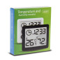 Termometer/fuktighetsmätare med klockfunktion, GreenBlue, vit, GB384W