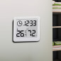 Termometer/fuktighetsmätare med klockfunktion, GreenBlue, vit, GB384W