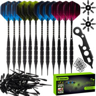 Dartpil set med 12 stycken + tillbehör Trizand 21629
