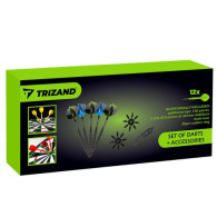 Dartpil set med 12 stycken + tillbehör Trizand 21629