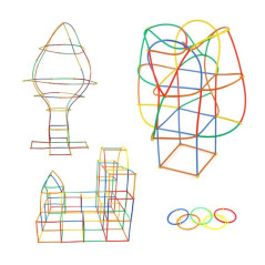 Klossar - sugrör - set 408 delar. 22408