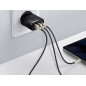 BASEUS Nätadapter Baseus Compact Quick Charger, 2xUSB, USB-C, PD, 3A, 30W (CCXJ-E01) Svart
