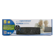 EK129 Standard trådbunden tangentbord med stora tryck USB Florida