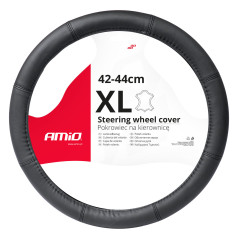 Läderöverdrag till bilratt XL 41-43 cm SWC-48-XL AMIO-03548