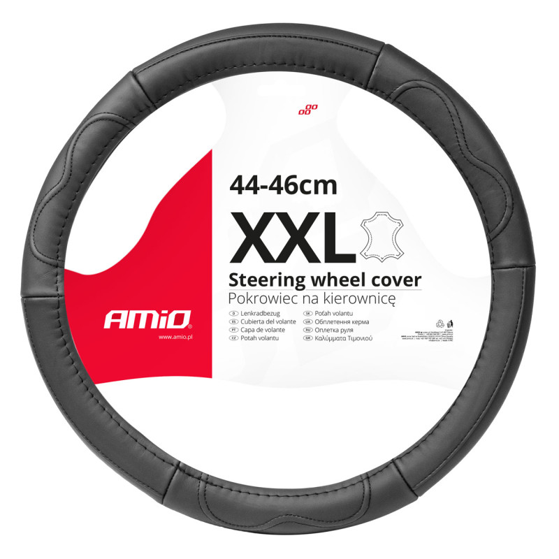 Skydd i läder för bilratten XXL 44-46 cm SWC-49-XXL AMIO-03554